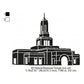 Helena Montana LDS Temple Silhouette Machine Embroidery Digitized Design Files