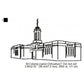 Colonia Juarez Chihuahua LDS Temple Outline Machine Embroidery Digitized Design Files