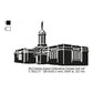 Colonia Juarez Chihuahua LDS Temple Silhouette Machine Embroidery Digitized Design Files