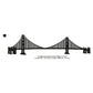 California Golden Gate Bridge Silhouette Machine Embroidery Digitized Design Files