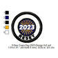 Reset 2023 New Year Wishing Merit Badge Machine Embroidery Digitized Design Files