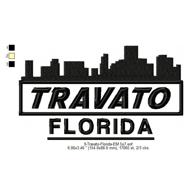 Travato Florida State Designs Machine Embroidery Digitized Design Files