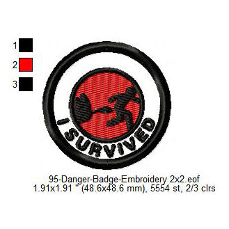I Survived Goose Duck Merit Adulting Badge Machine Embroidery Digitized Design Files