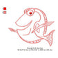 Sea Fish Swirl Line Art Machine Embroidery Digitized Design Files