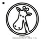 Giraffe Line Art Animal Machine Embroidery Digitized Design Files