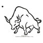 Bull Cow Animal Line Art Machine Embroidery Digitized Design Files