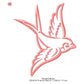 Little Bird Line Art Machine Embroidery Digitized Design Files
