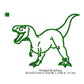 Tyrannosaurus Dinosaur Outline Animal Line Art Machine Embroidery Digitized Design Files