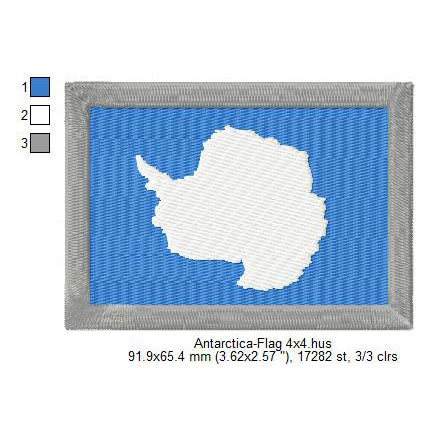 Antarctica Flag Machine Embroidery Digitized Design Files | Dst | Pes | Hus | VP3