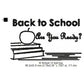 Back To School Apple On Book Table Machine Embroidery Digitized Design Files