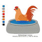 Hen Chicken Bathtub Machine Embroidery Digitized Design Files