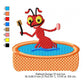 Ant Bathtub Machine Embroidery Digitized Design Files