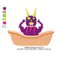 Monsters Bathtub Machine Embroidery Digitized Design Files