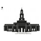 Bentonville Arkansas LDS Temple Silhouette Machine Embroidery Digitized Design Files