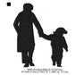 Mother With Kids Toddler Child Silhouette Machine Embroidery Digitized Design Files