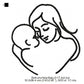 Mother Care For New Born Baby Toddler Line Art Machine Embroidery Digitized Design Files