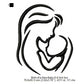 Mother With New Born Baby Child Line Art Machine Embroidery Digitized Design Files