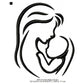 Mother With New Born Baby Child Line Art Machine Embroidery Digitized Design Files