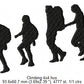 Hiker Hiking Silhouette Machine Embroidery Digitized Design Files