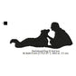 Dachshund Little Dog With Owner Silhouette Machine Embroidery Digitized Design Files