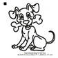 Dachshund Little Dog With Bone Line Art Silhouette Machine Embroidery Digitized Design Files