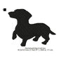 Dachshund Little Dog Silhouette Machine Embroidery Digitized Design Files