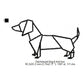 Dachshund Little Dog Line Art Motif Swirl Machine Embroidery Digitized Design Files