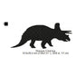 Triceratops Dinosaur Shadow Silhouette Machine Embroidery Digitized Design Files