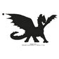 Dragon Shadow Silhouette Machine Embroidery Digitized Design Files
