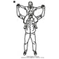 Kid Child Riding Father's Day Line Art Machine Embroidery Digitized Design Files