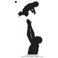 Father With Toddler Father's Day Silhouette Machine Embroidery Digitized Design Files