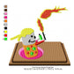 Fire Circus Smore Marshmallow Cartoon Machine Embroidery Digitized Design Files