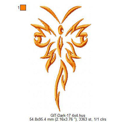 Floral Swirl Glow In The Dark Machine Embroidery Digitized Design Files