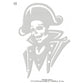 Pirates Captain Skull Silhouette Glow In The Dark Machine Embroidery Digitized Design Files