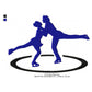 Ice Skating Couple Man Woman Silhouette Machine Embroidery Digitized Design Files
