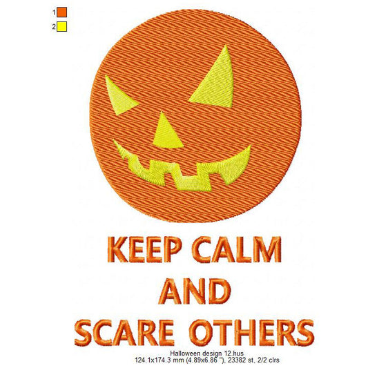 Halloween Pumpkin Ghost Symbols Machine Embroidery Digitized Design Files