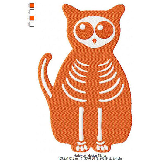 Halloween Ghost Silhouette Symbols Machine Embroidery Digitized Design Files