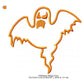 Halloween Ghost Line Art Symbols Machine Embroidery Digitized Design Files