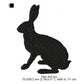 Hare Rabbit Bunny Shadow Silhouette Machine Embroidery Digitized Design Files