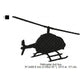 Helicopter Shadow Silhouette Machine Embroidery Digitized Design Files