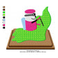 Hiking Smore Marshmallow Cartoon Machine Embroidery Digitized Design Files