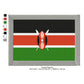 Kenya Flag Kenyans Machine Embroidery Digitized Design Files | Dst | Pes | Hus | VP3