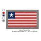 Liberia Flag Liberian Machine Embroidery Digitized Design Files | Dst | Pes | Hus | VP3