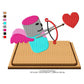 Cupid Smore Marshmallow Love Symbol Machine Embroidery Digitized Design Files