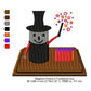 Magician Smore Marshmallow Cartoon Machine Embroidery Digitized Design Files