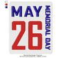 USA Memorial Day May 26 Machine Embroidery Digitized Design Files