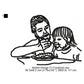 Mother Feeding Child kid Daughter Mother's Day Machine Embroidery Digitized Design Files