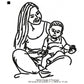 Mother With Kids Toddler Child Mother's Day Flower Machine Embroidery Digitized Design Files