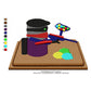 Paintballing Smore Marshmallow Cartoon Machine Embroidery Digitized Design Files