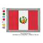 Peru Flag Peruvian Machine Embroidery Digitized Design Files | Dst | Pes | Hus | VP3